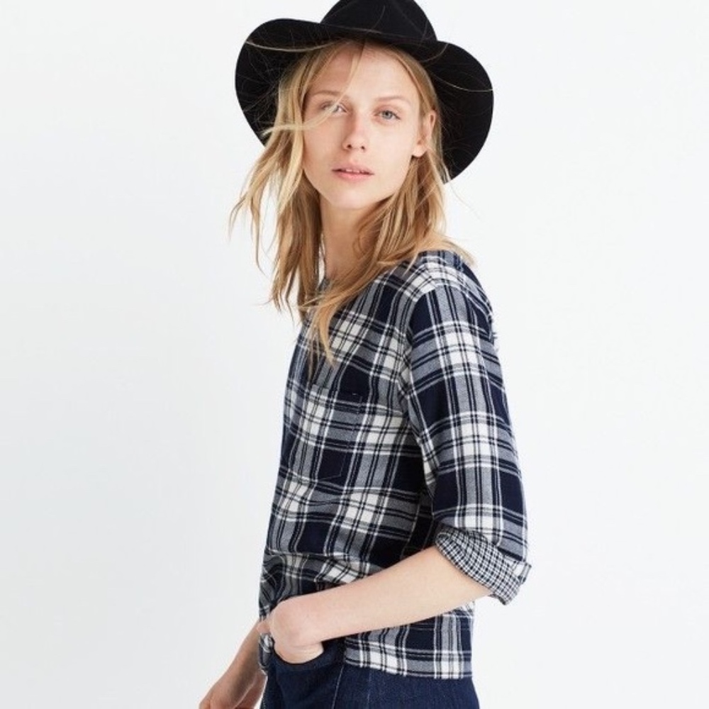Madewell | 'Bedford' Plaid Boxy Tee